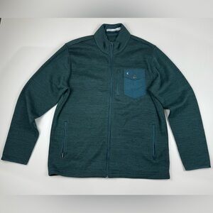 Men’s CRIQUET Full Zip Fleece Jacket Size L Casual Preppy Golf Pockets
